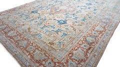 Antique Persian Serapi Heriz Wool Rug 9'7''x12'3''