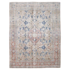Antique Persian Serapi Heriz Wool Rug 9'7''x12'3''