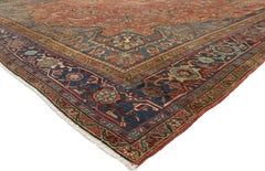 Antique Persian Serapi Palace Size Rug with English Tudor Style