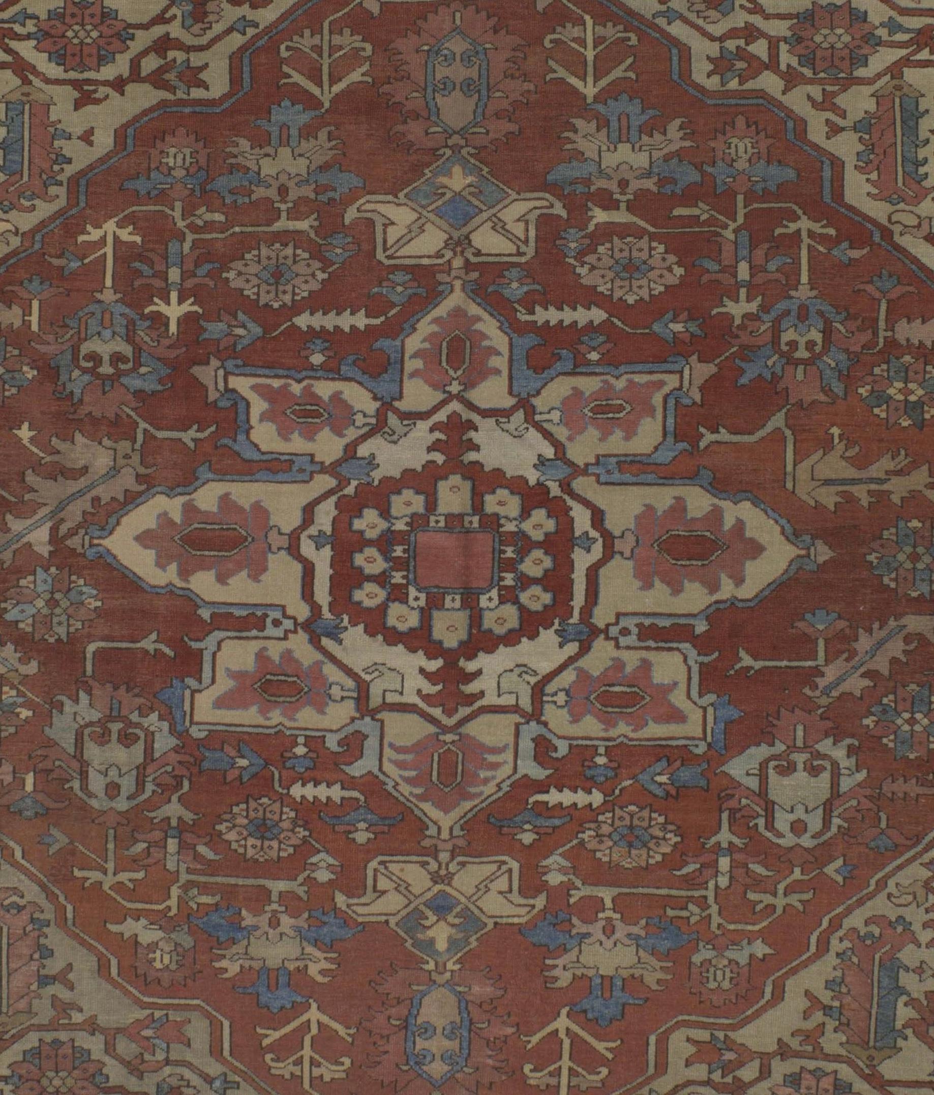 Antiker persischer Serapi-Teppich 10'4 x 12'0