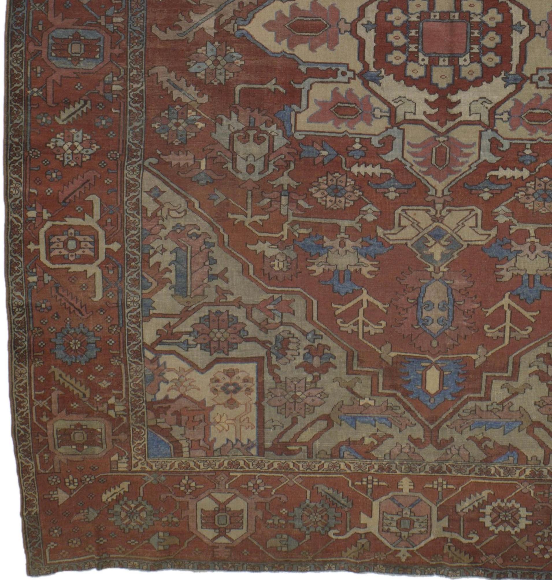 Antiker persischer Serapi-Teppich 10'4 x 12'0