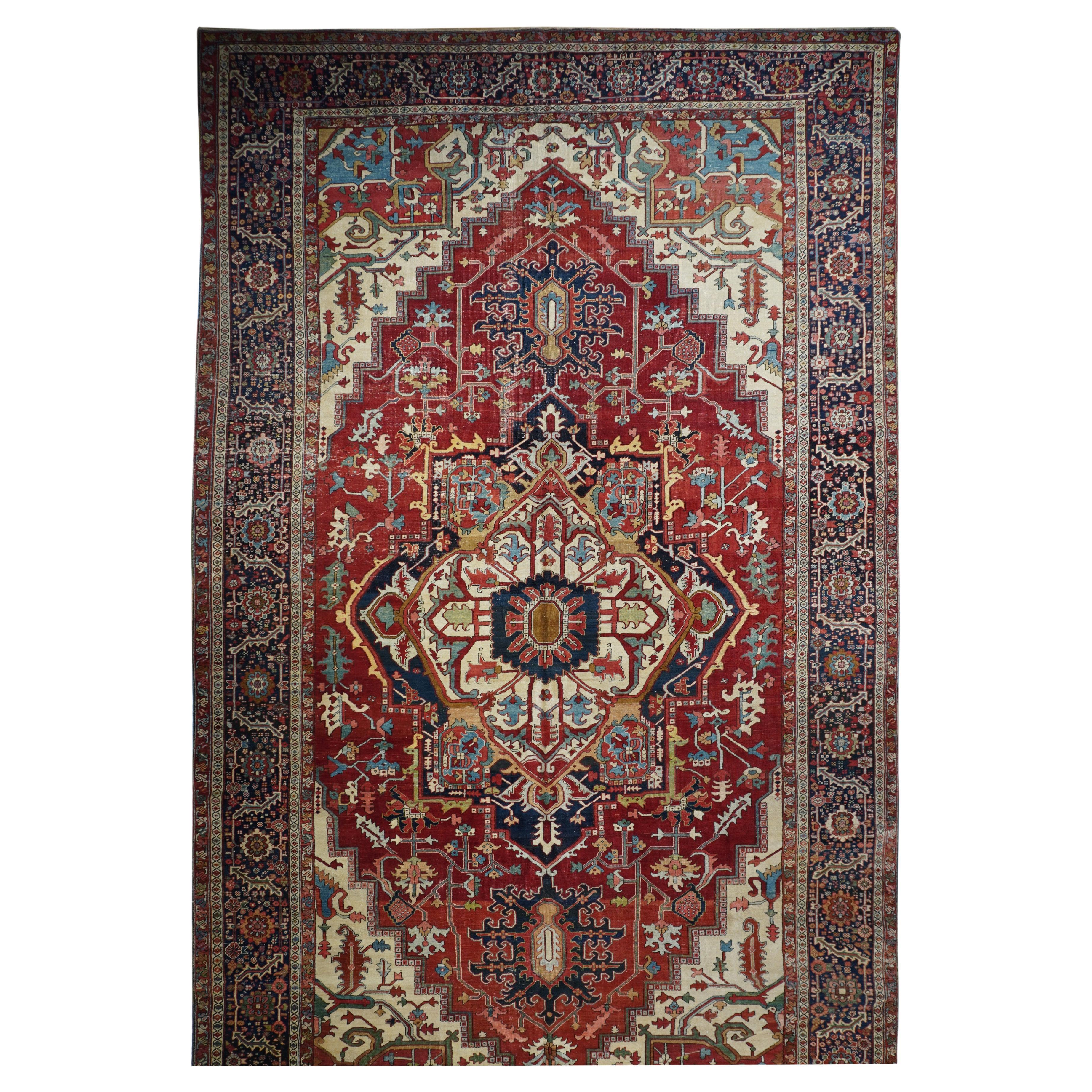 Antique Persian Serapi Rug 10’8" x 18’10”