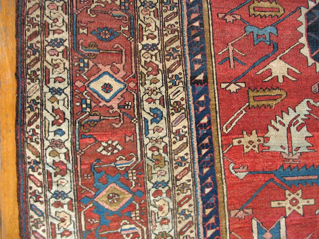 Perse Fin du 19ème siècle N.W. Tapis Persan Serapi ( 11''5