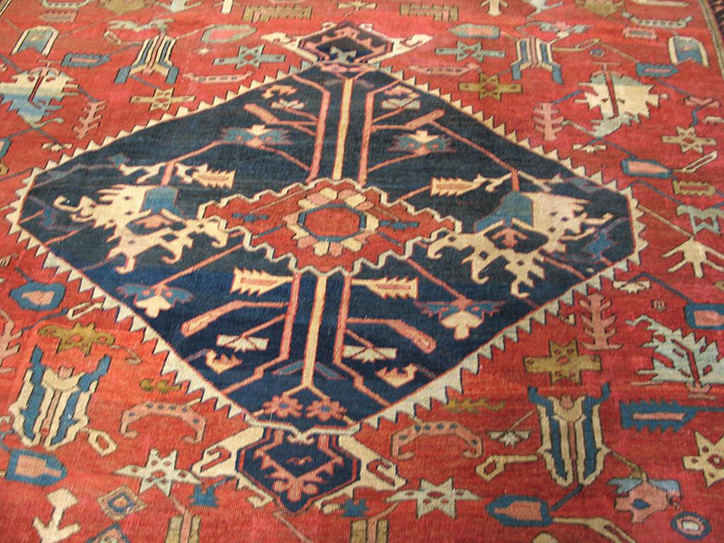 Fin du XIXe siècle Fin du 19ème siècle N.W. Tapis Persan Serapi ( 11''5