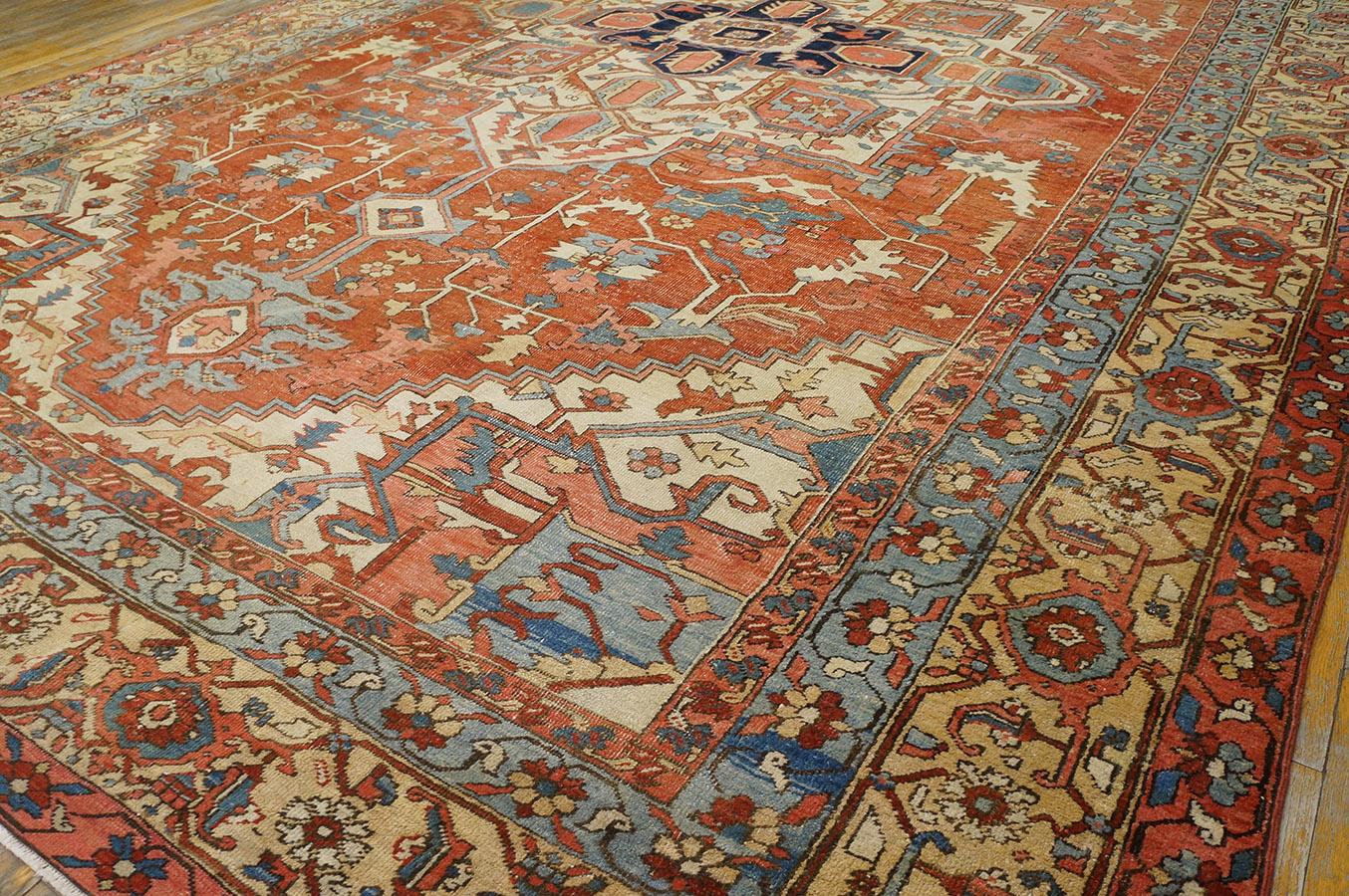 Late 19th Century Persian Serapi Carpet ( 12' x 18' - 366 x 548 cm ) For Sale 8