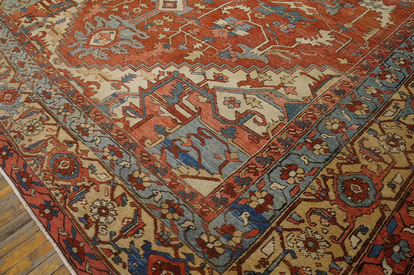 Late 19th Century Persian Serapi Carpet ( 12' x 18' - 366 x 548 cm ) For Sale 10