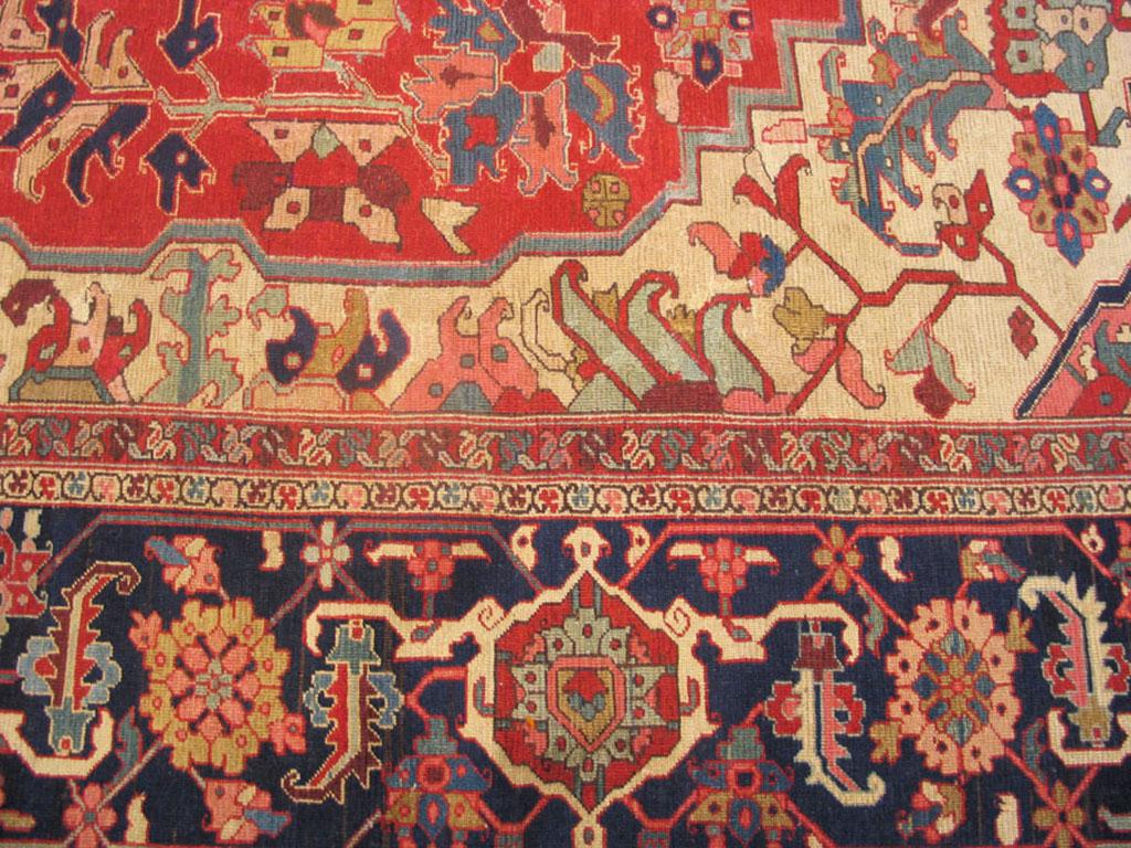 Late 19th Century N.W. Persian Serapi Carpet ( 12'6