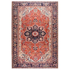Late 19th Century N.W. Persian Serapi Carpet ( 12'6" x 18'9" - 382 x 572 )