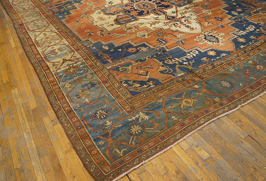 19th Century N.W. Persian Serapi Carpet ( 12'6