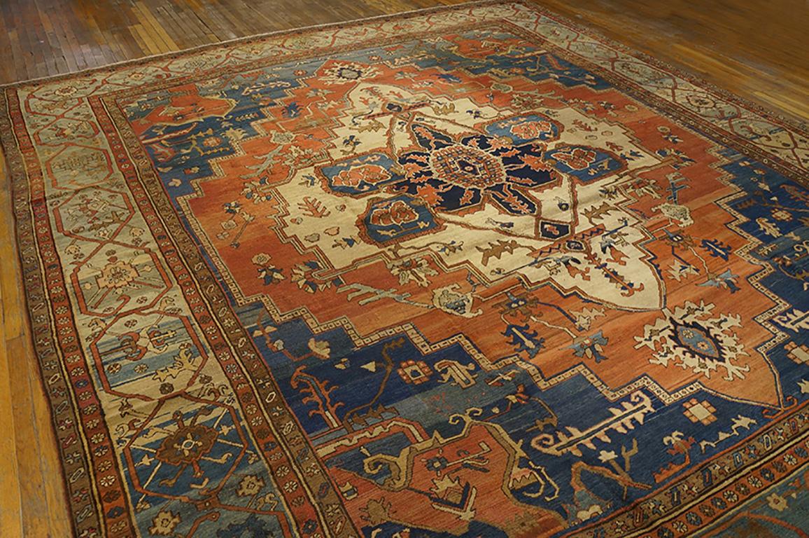 Late 19th Century 19th Century N.W. Persian Serapi Carpet ( 12'6