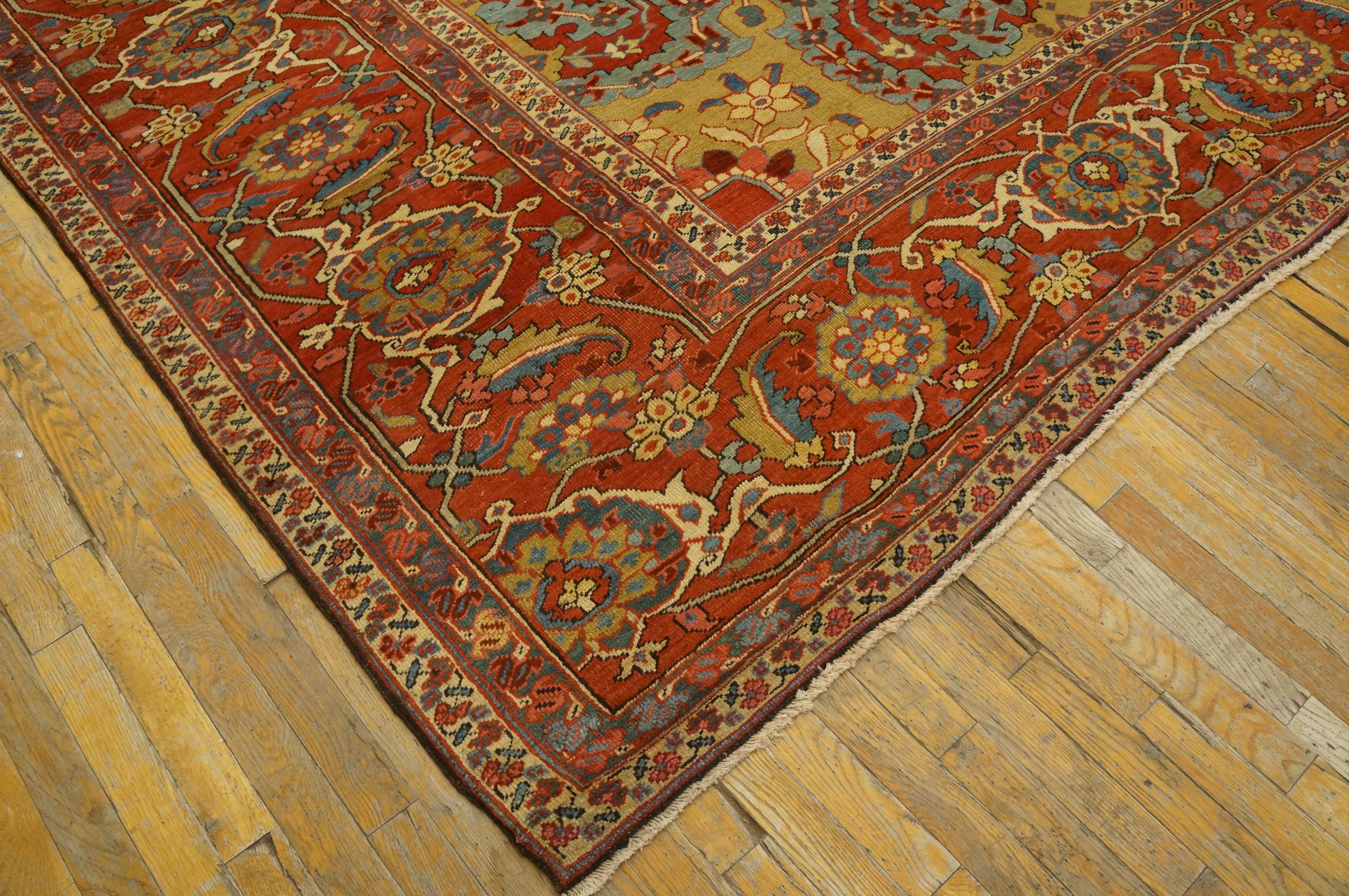 19th Century N.W. Persian Serapi Carpet ( 14' x 20' - 426 x 610 ) For Sale 1