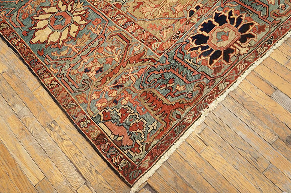 Wool 19th Century N.W. Persian Serapi Carpet ( 14'8