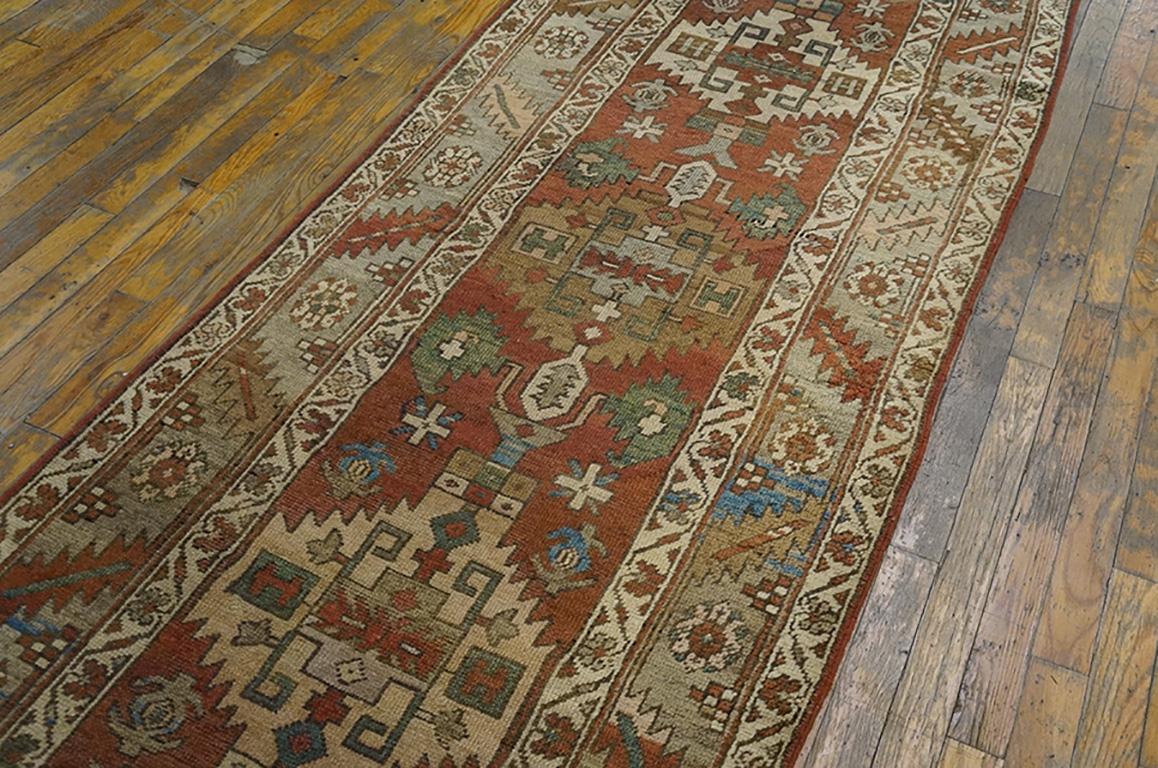 Hand-Knotted Late 19th Century N.W. Persian Serapi Carpet ( 3'2