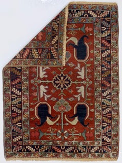 Antique Persian Serapi Rug 3'4" x 4’6"