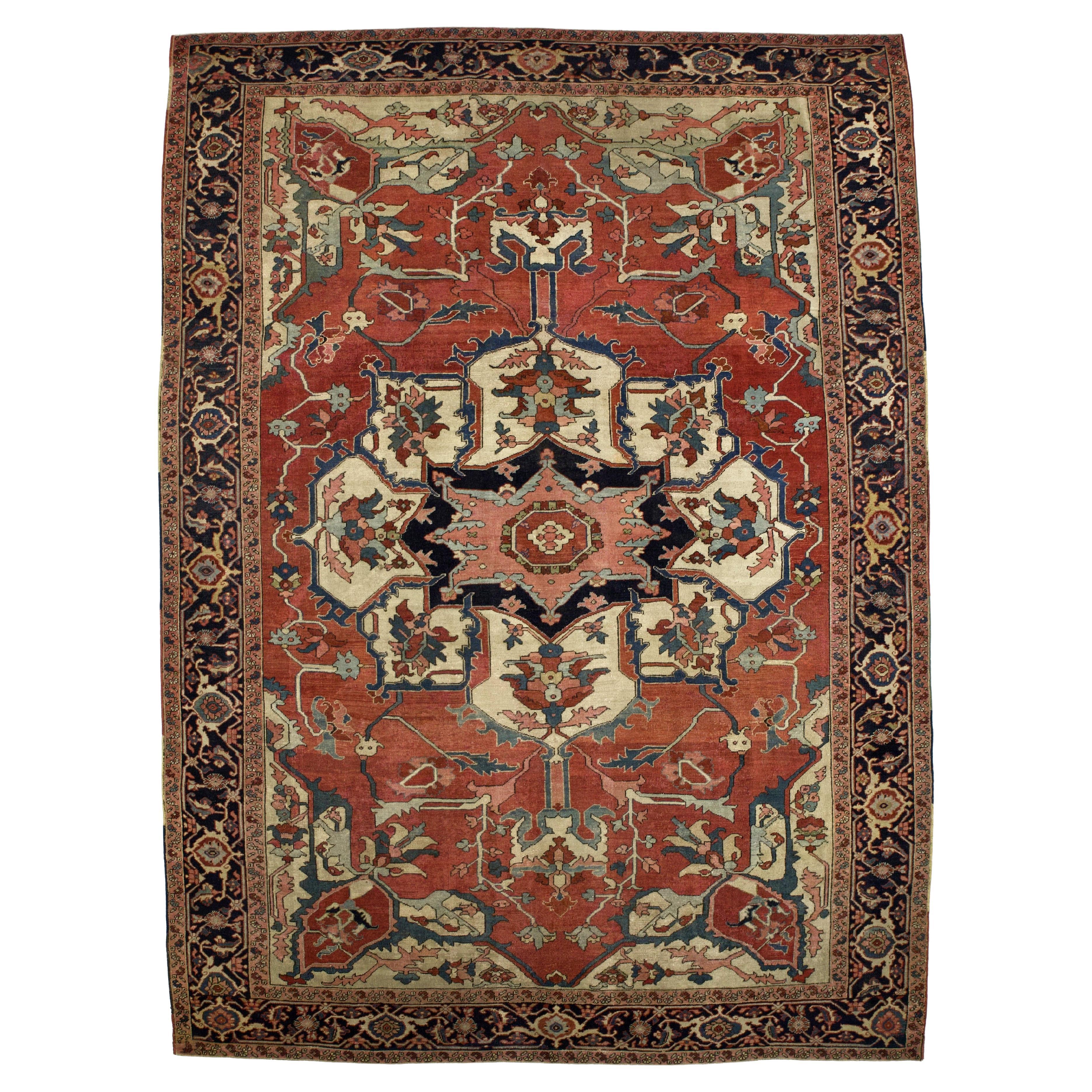 Antique Persian Serapi Rug 8'5" x 11’5"