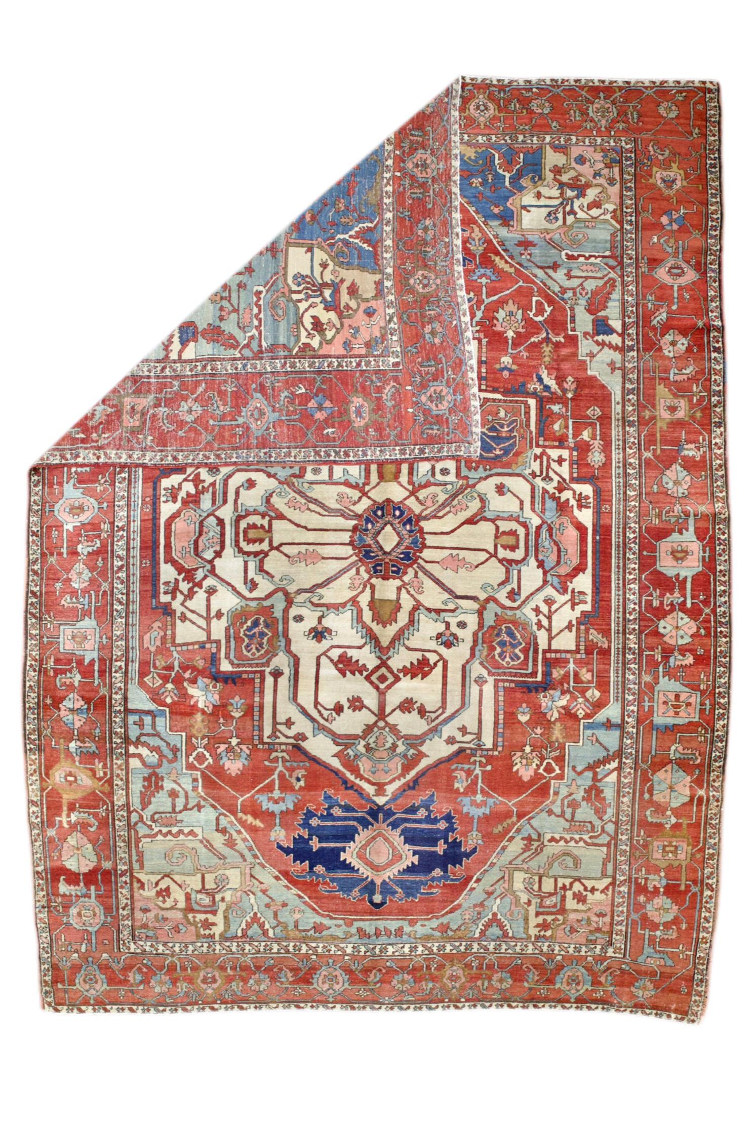 Tapis ancien persan Serapi 9'11