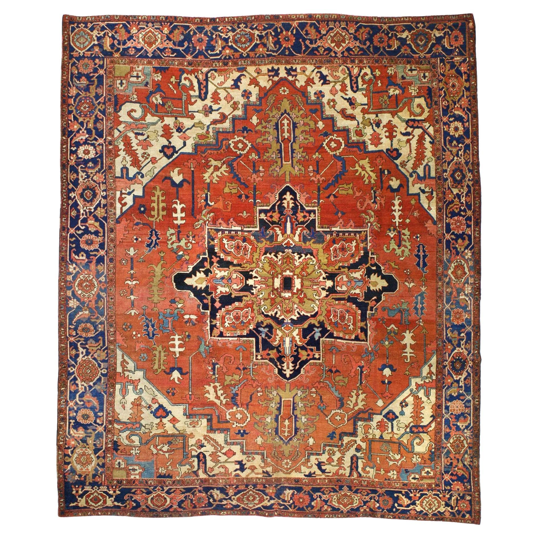 Antique Persian Serapi Rug 9'4" x 11’0"