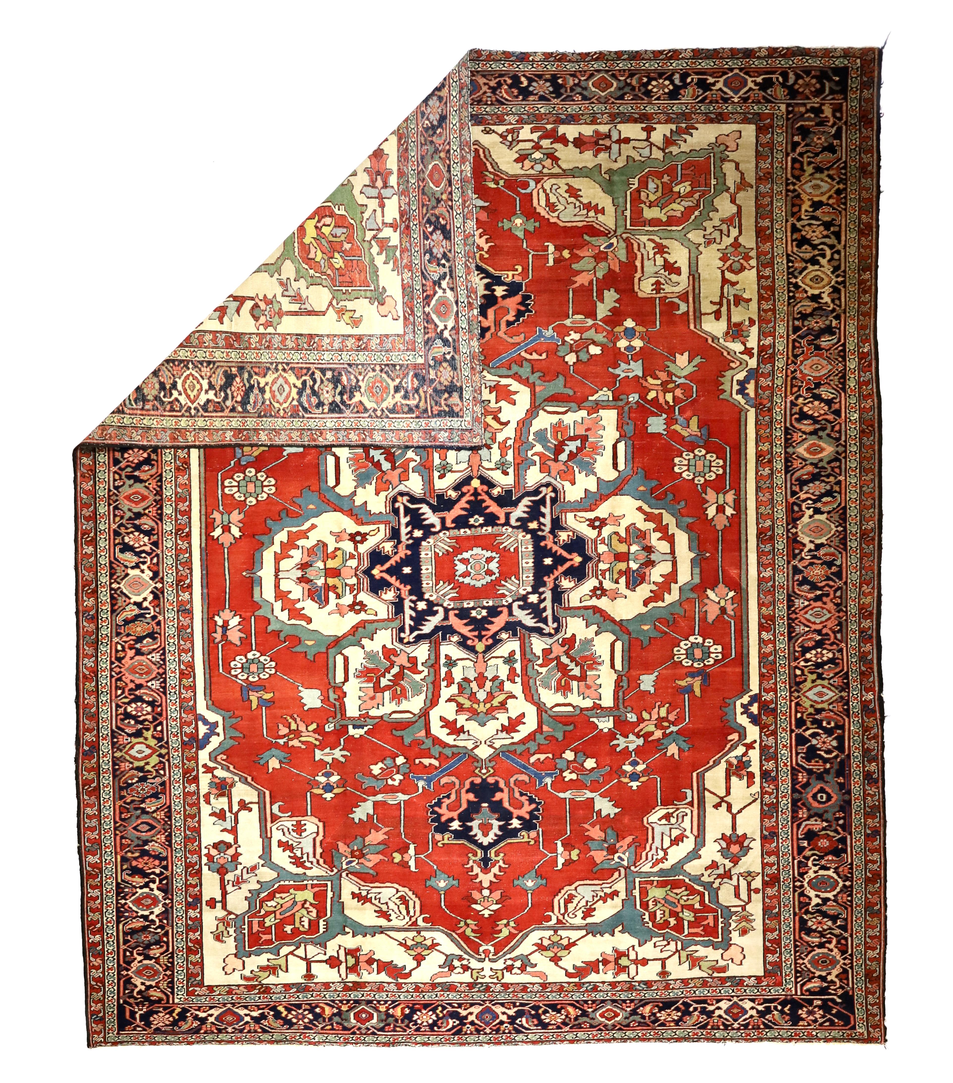 Antique Persian Serapi Rug 9’6