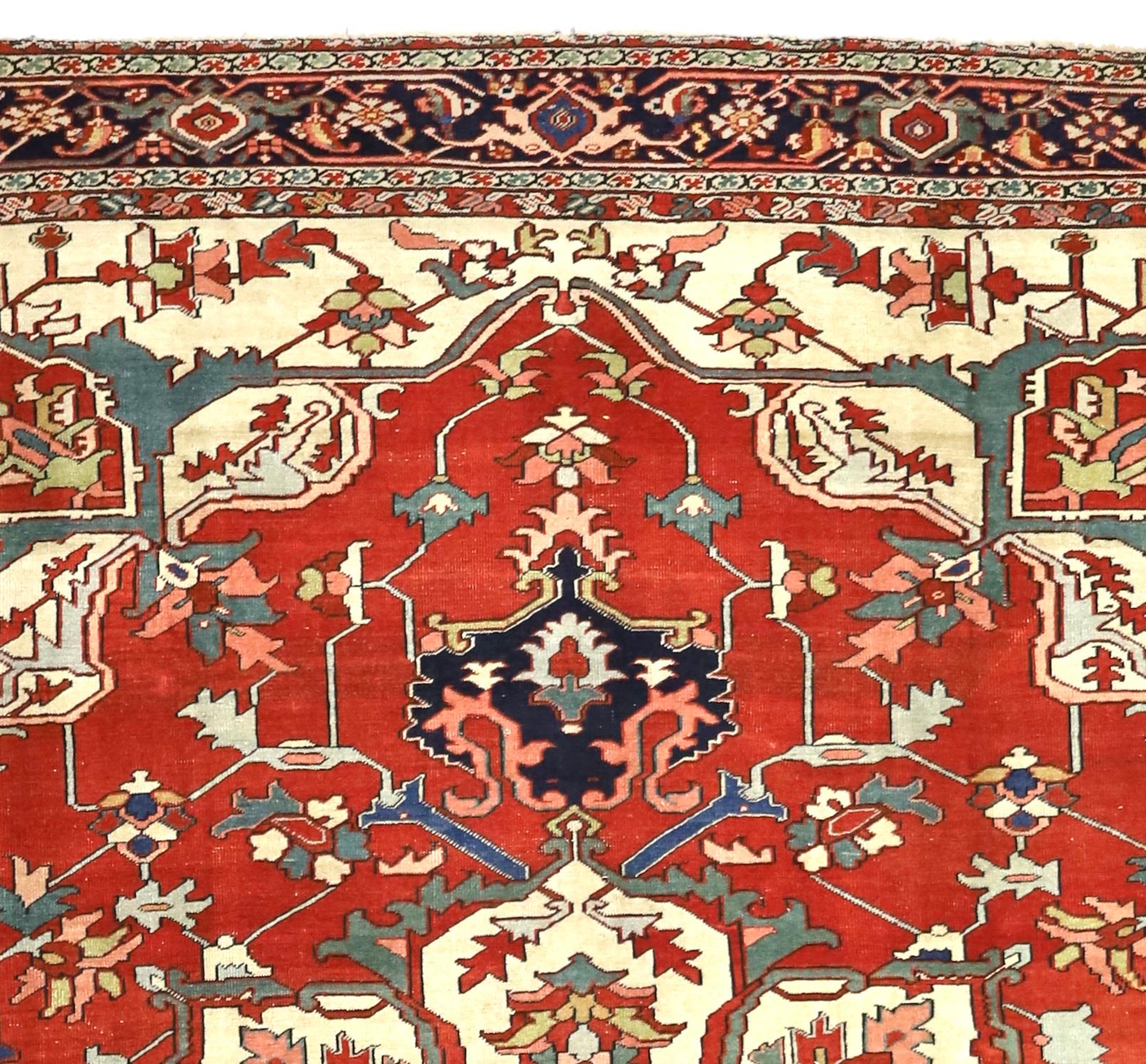 Antique Persian Serapi Rug 9’6