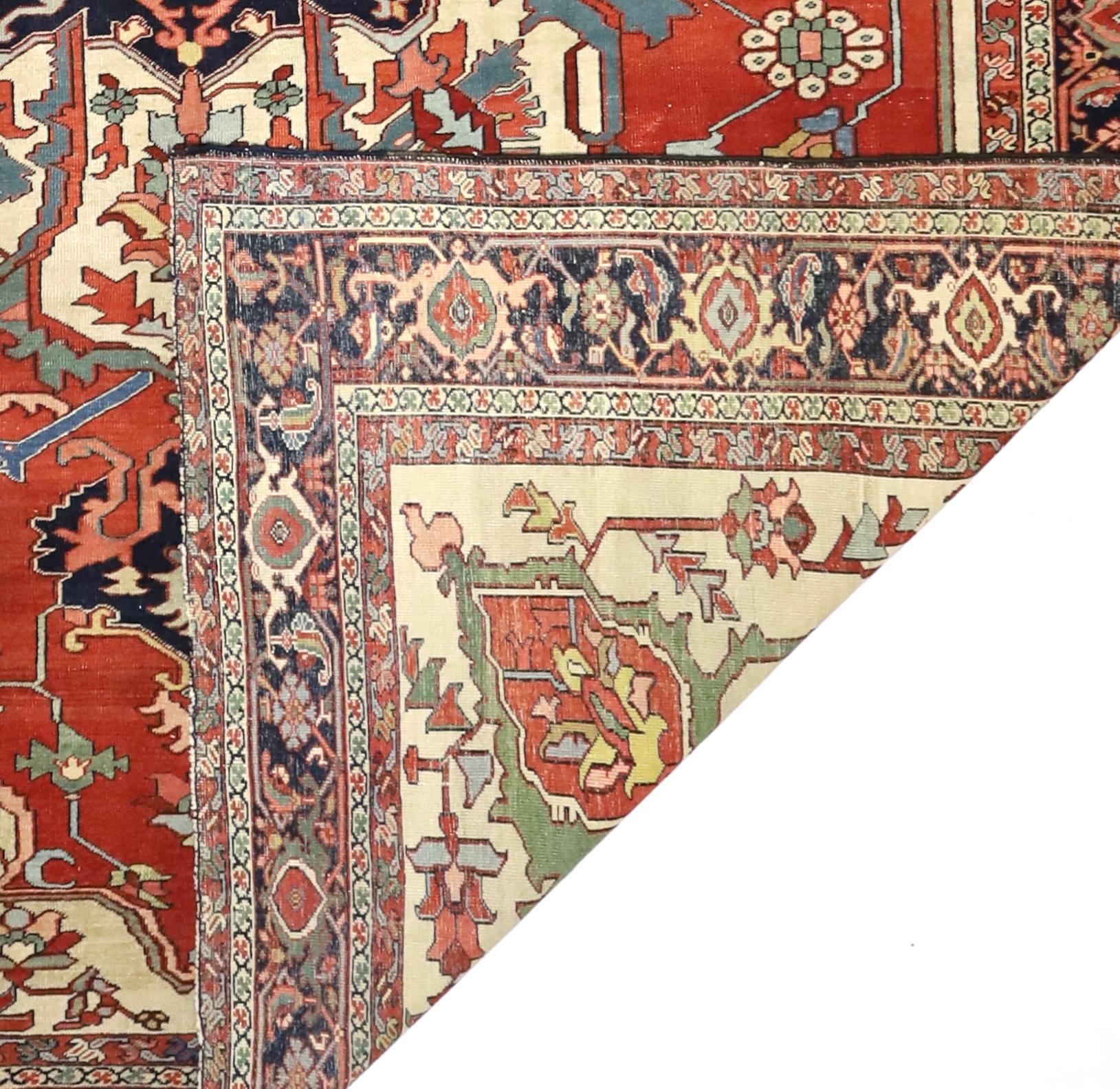 Antique Persian Serapi Rug 9’6