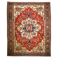 Antique Persian Serapi Rug 9’6" x 11’8”
