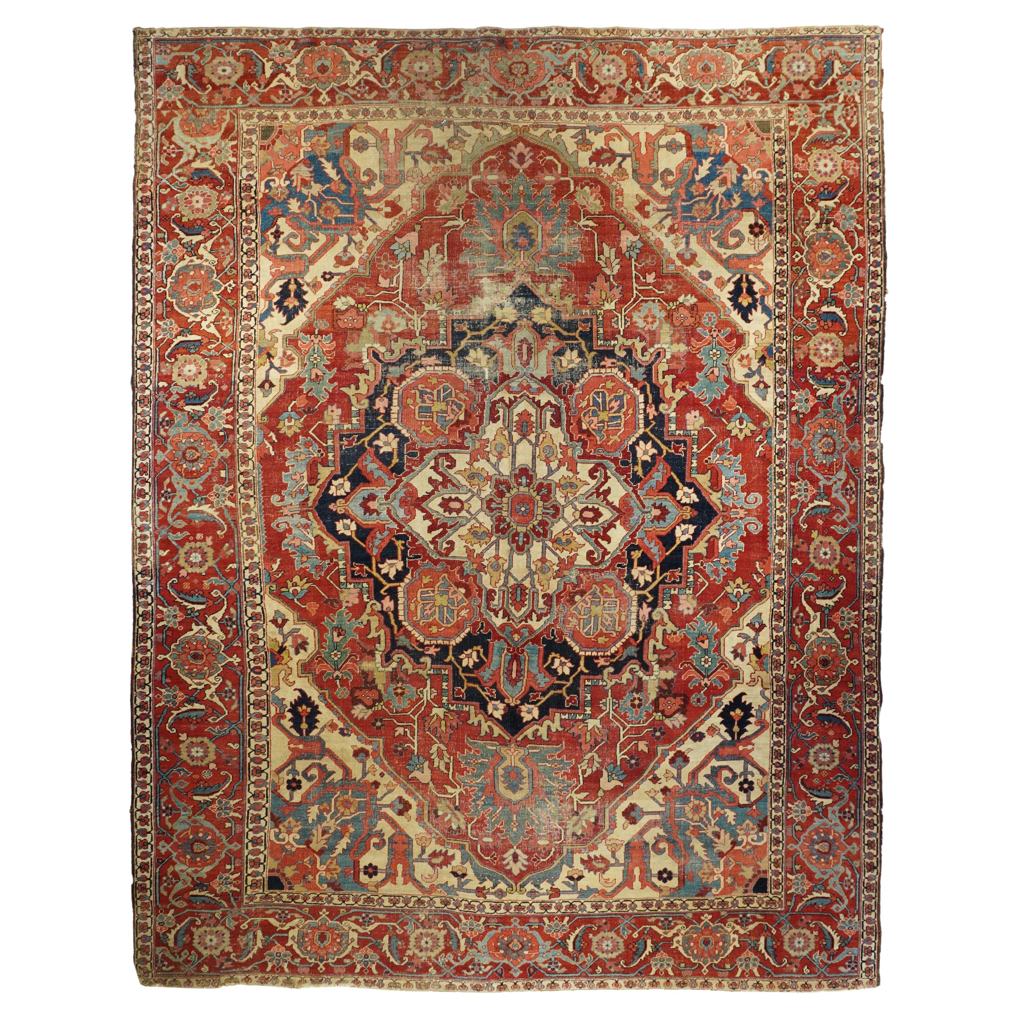 Antique Persian Serapi Rug 9’7” x 12’4”
