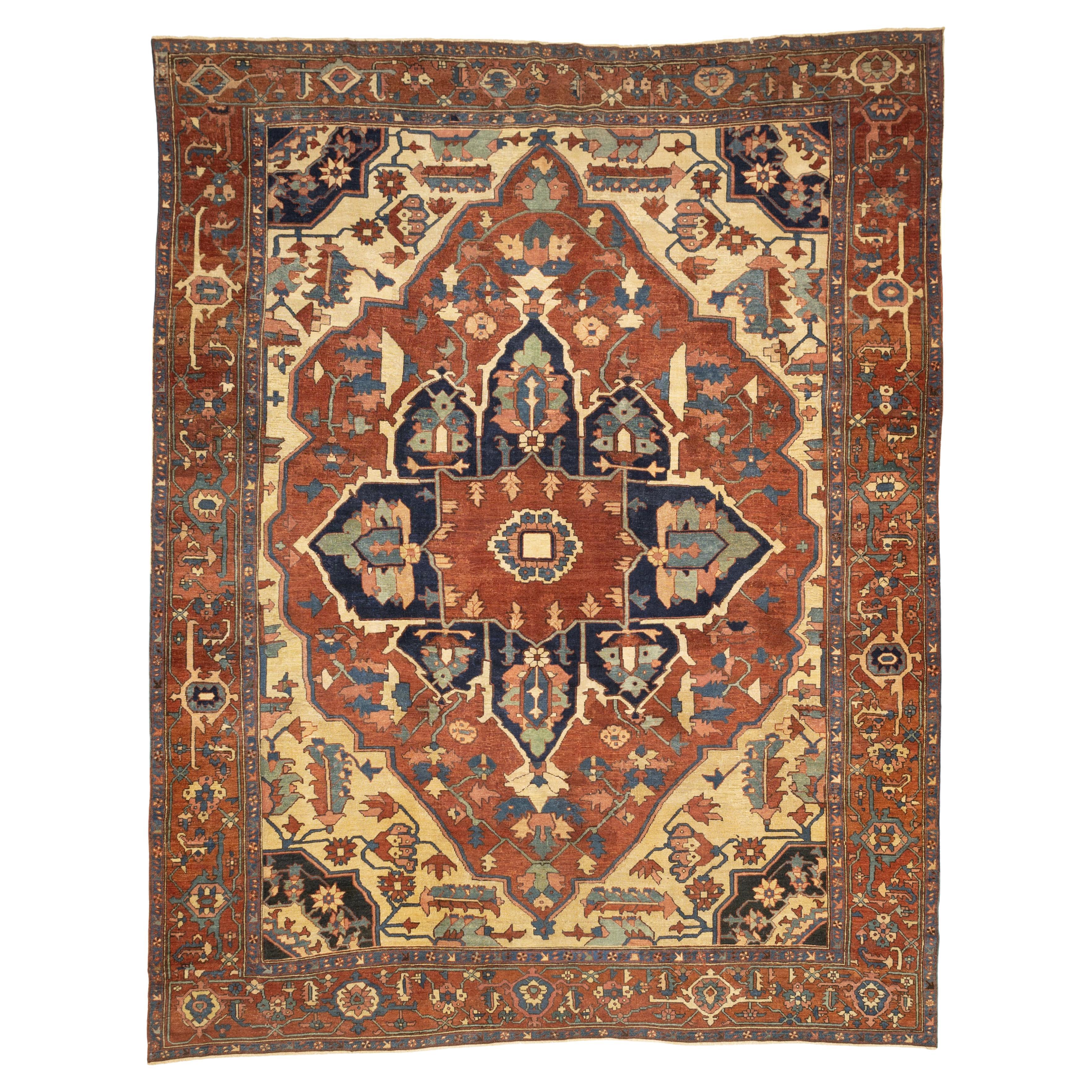 Antique Persian Serapi Rug 9’9” x 12’4”