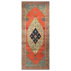 Alfombra persa antigua Serapi Alfombra, circa 1890 7'7 x 17'8