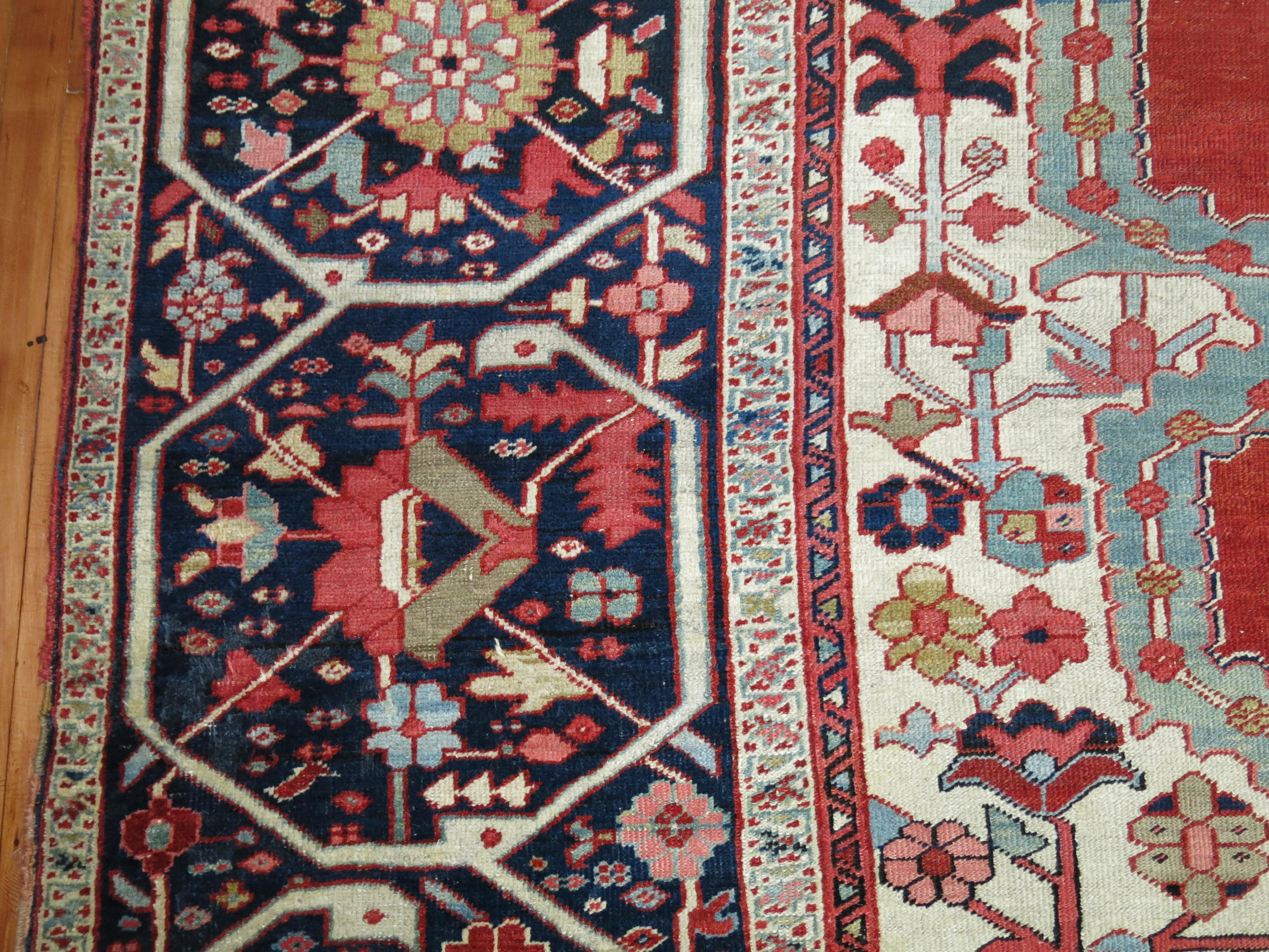 Antique Persian Serapi Rug For Sale 6