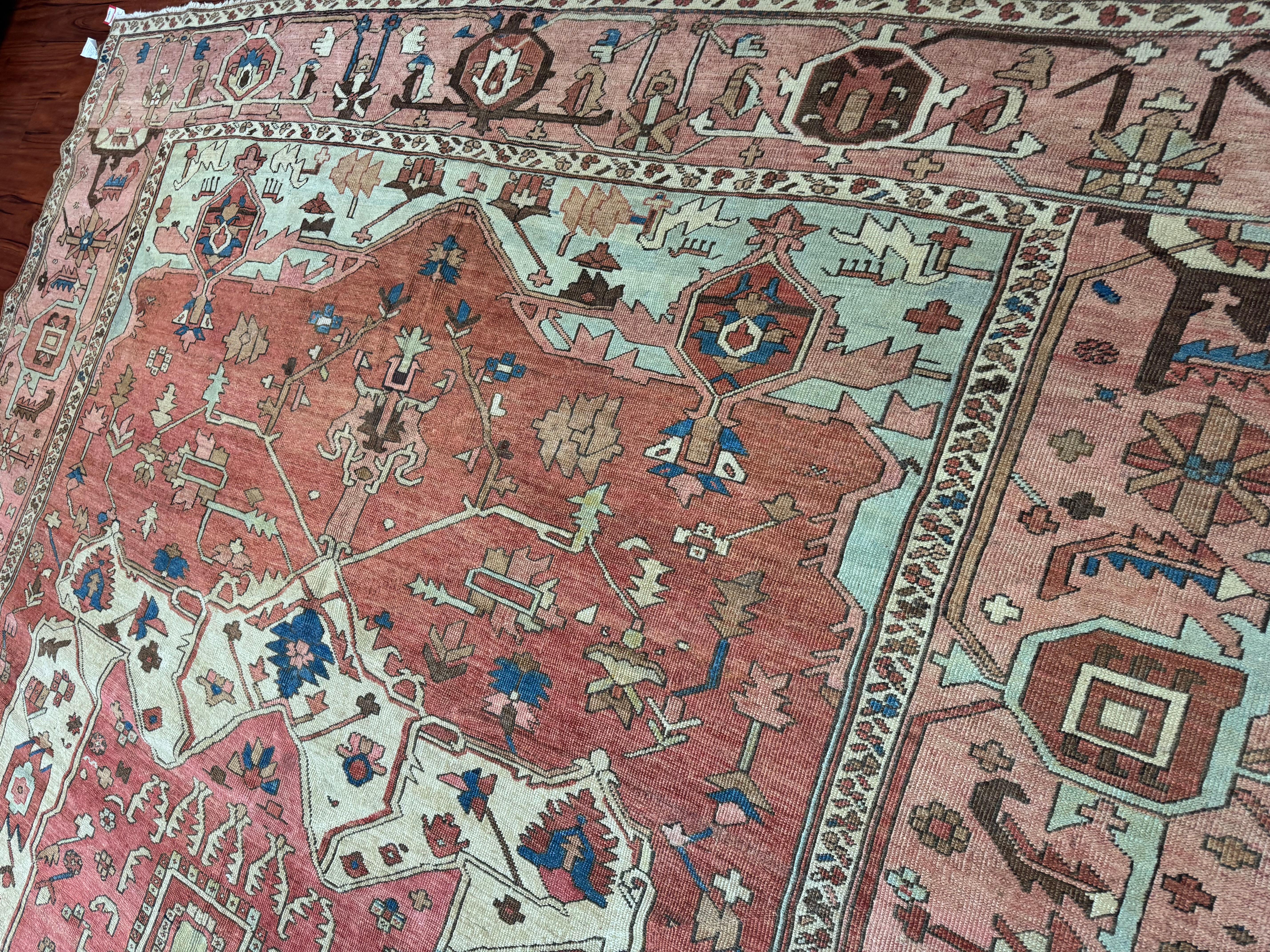 Antique Persian Heriz Serapi Rug For Sale 11