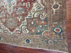 Antique Persian Heriz Serapi Rug