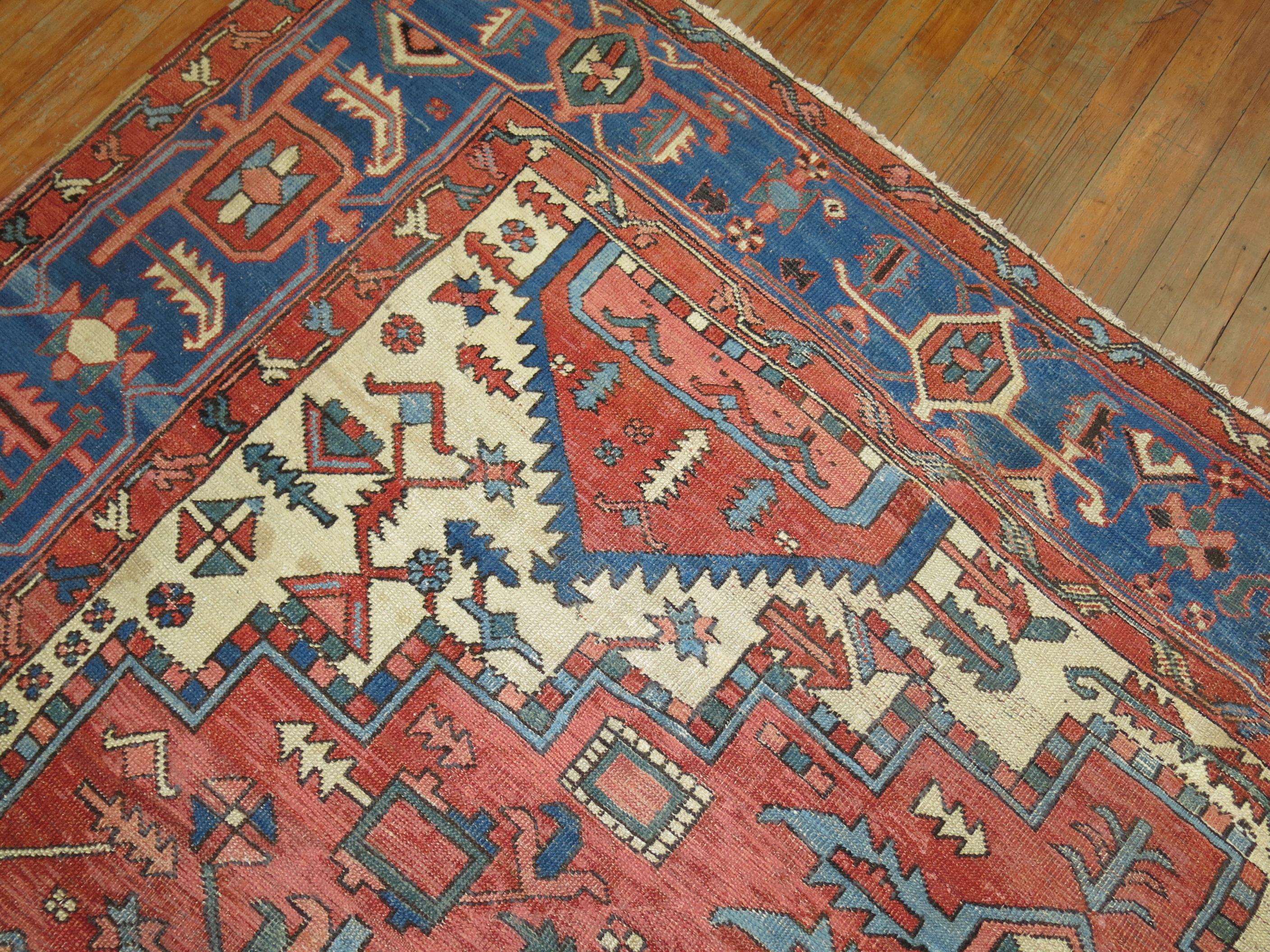  Antique Persian Serapi early 20th Century  9 x 12 Rug 3