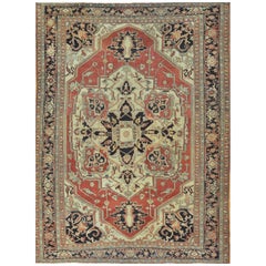 Antique Persian Serapi Rug