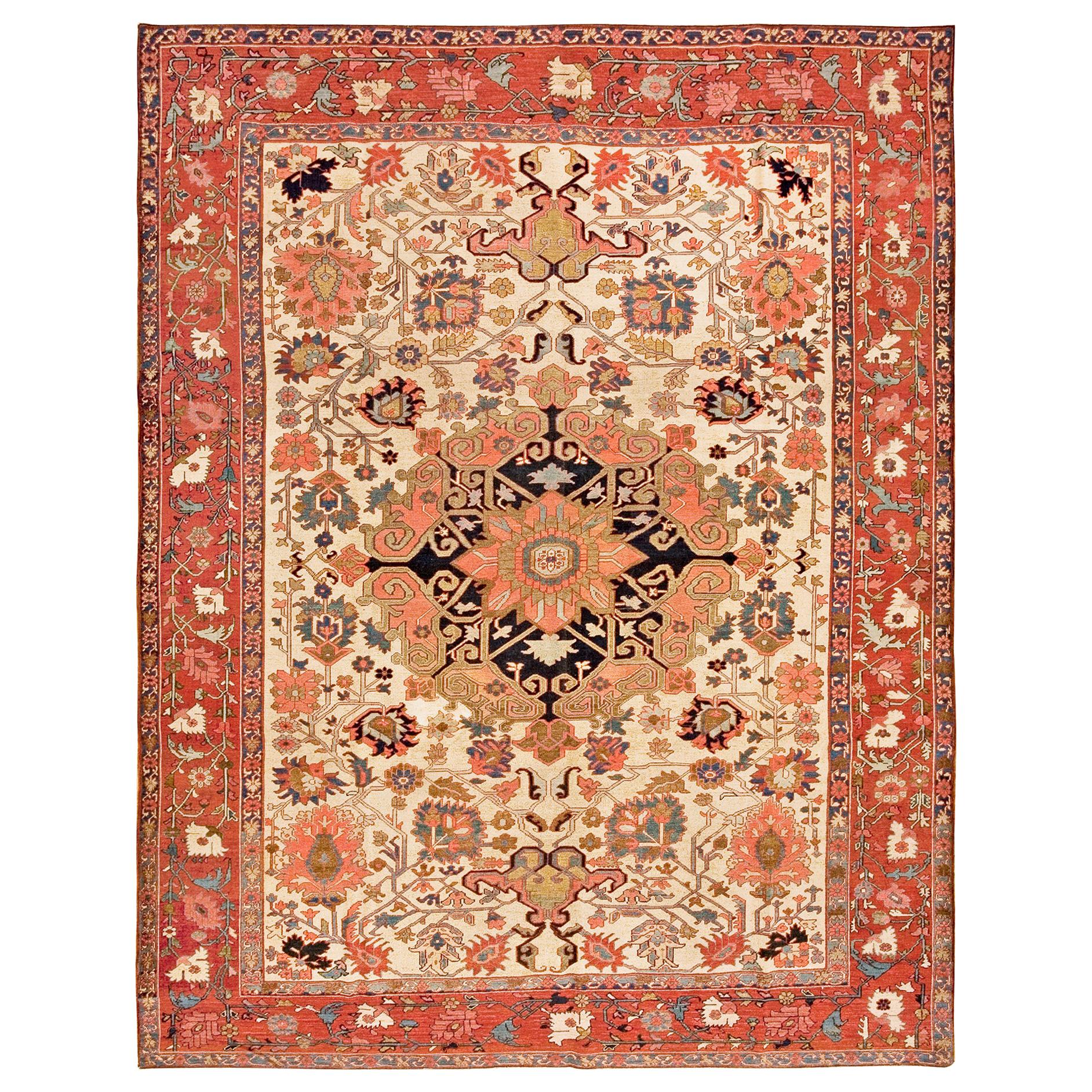 Late 19th Century N.W. Persian Serapi Carpet ( 10' x 12' -305 x 365 )