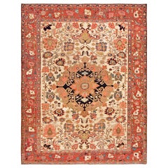 Antique Late 19th Century N.W. Persian Serapi Carpet ( 10' x 12' -305 x 365 )