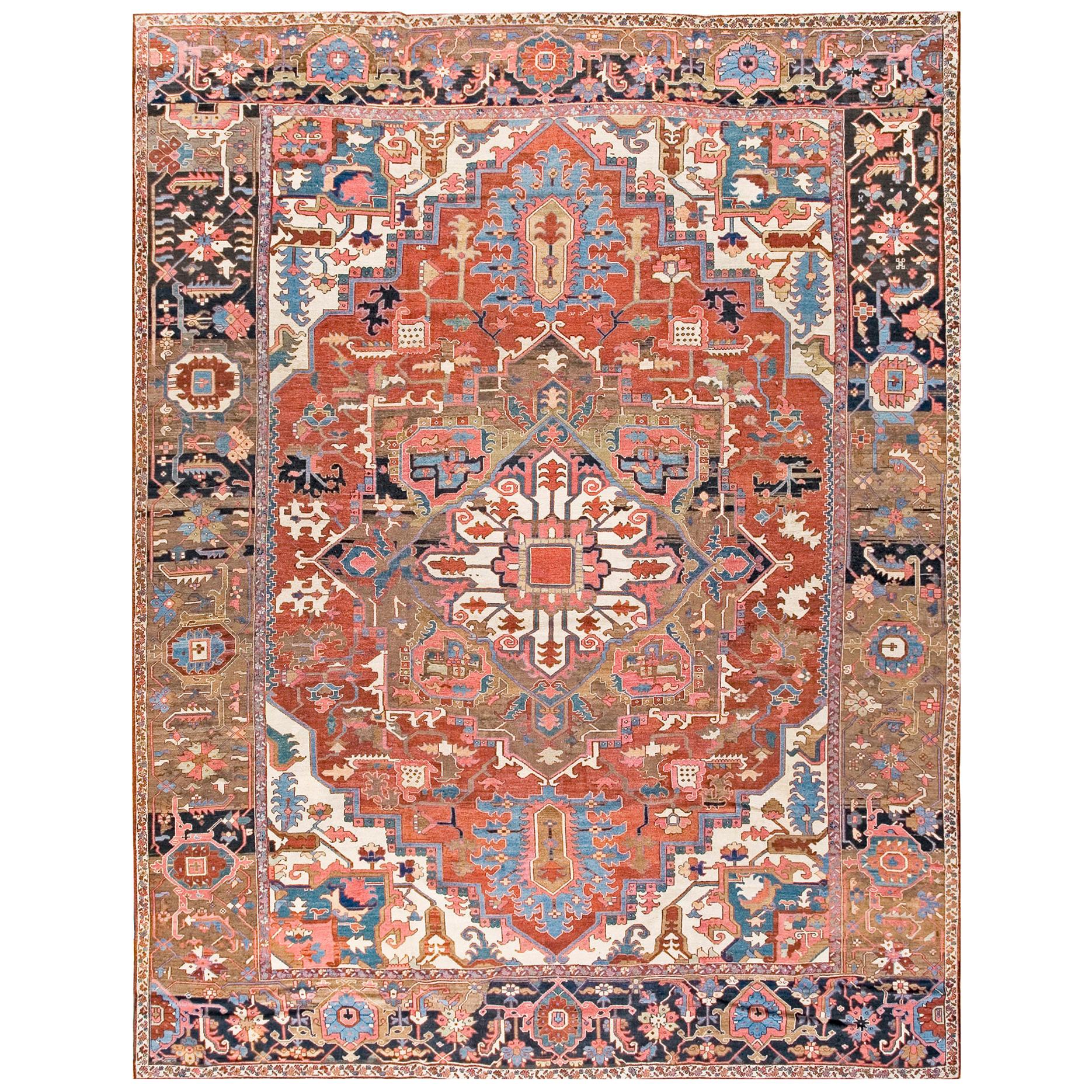 Antique Persian Serapi Rug