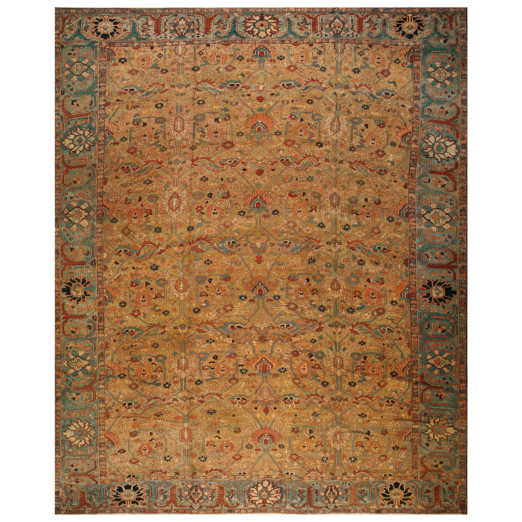 19th Century N.W. Persian Serapi Carpet ( 14'8" x 18'8" - 447 x 570 ) For Sale