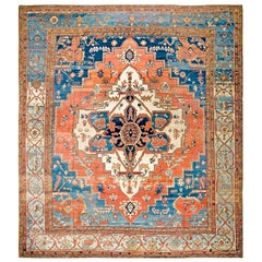 19. Jahrhundert N.W. Persischer Serapi-Teppich ( 12''6 x 14''6 - 382 x 442)