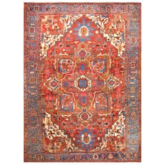 Antique Early 20th Century N.W. Persian Serapi Carpet ( 10' x 14' - 305 x 427 )