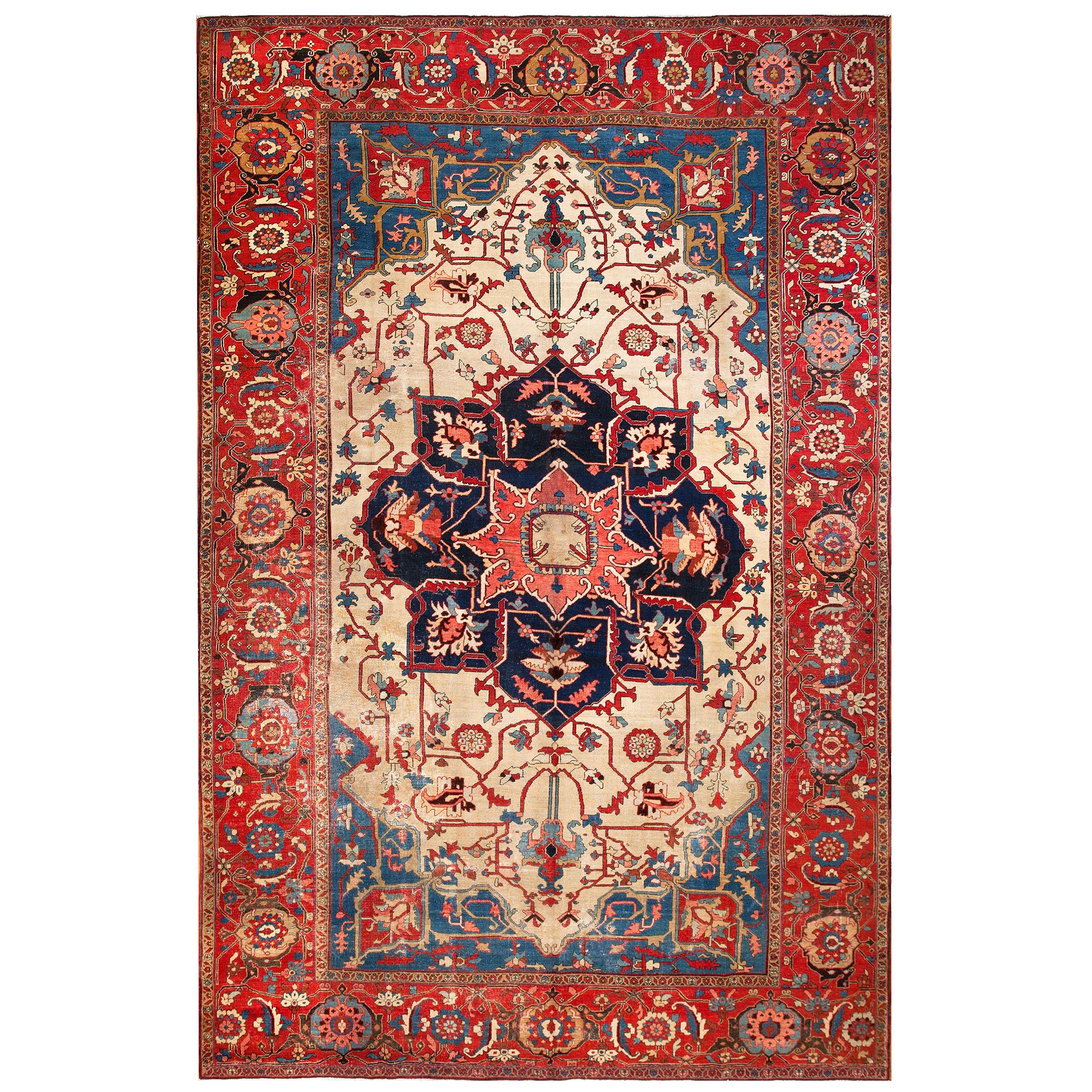 19th Century N.W. Persian Serapi Carpet ( 9'6" x 14'6" - 290 x 442 )