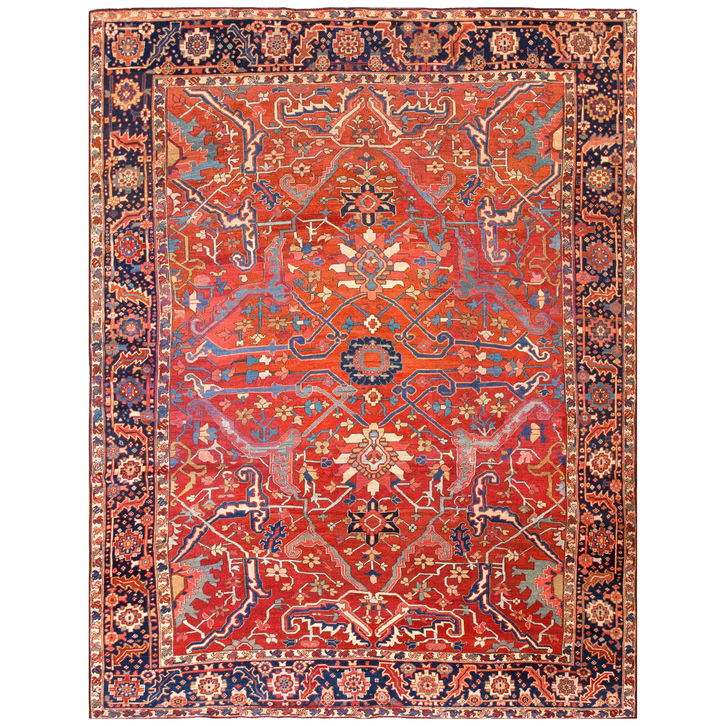 Late 19th Century N.W. Persian Serapi Carpet ( 9'6" x 13' - 290 x 396 )  For Sale