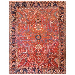 Antique Late 19th Century N.W. Persian Serapi Carpet ( 9'6" x 13' - 290 x 396 ) 