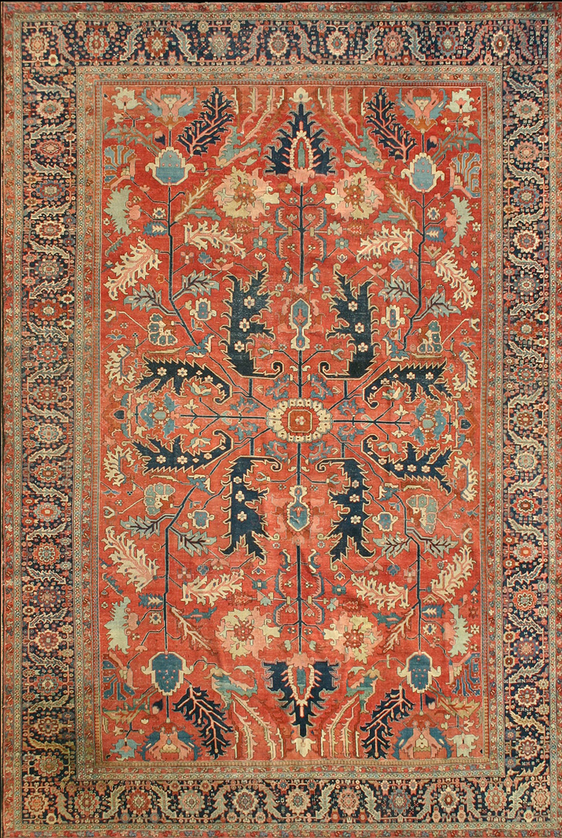 Antique Persian Serapi Rug For Sale