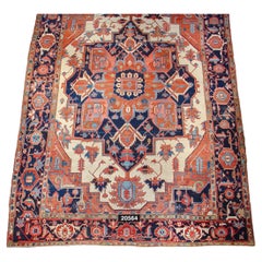Antiker persischer Serapi-Teppich, spätes 19. Jahrhundert
