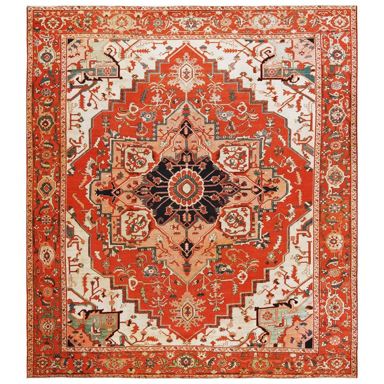 Antique Persian Serapi Rug For Sale at 1stDibs