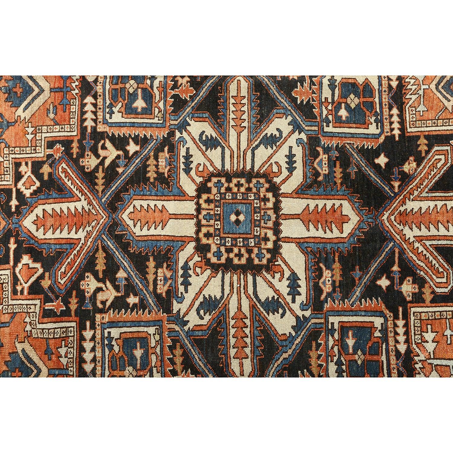 Noué à la main Tapis persan Serapi ancien - Taille : 13' X 10'7 en vente