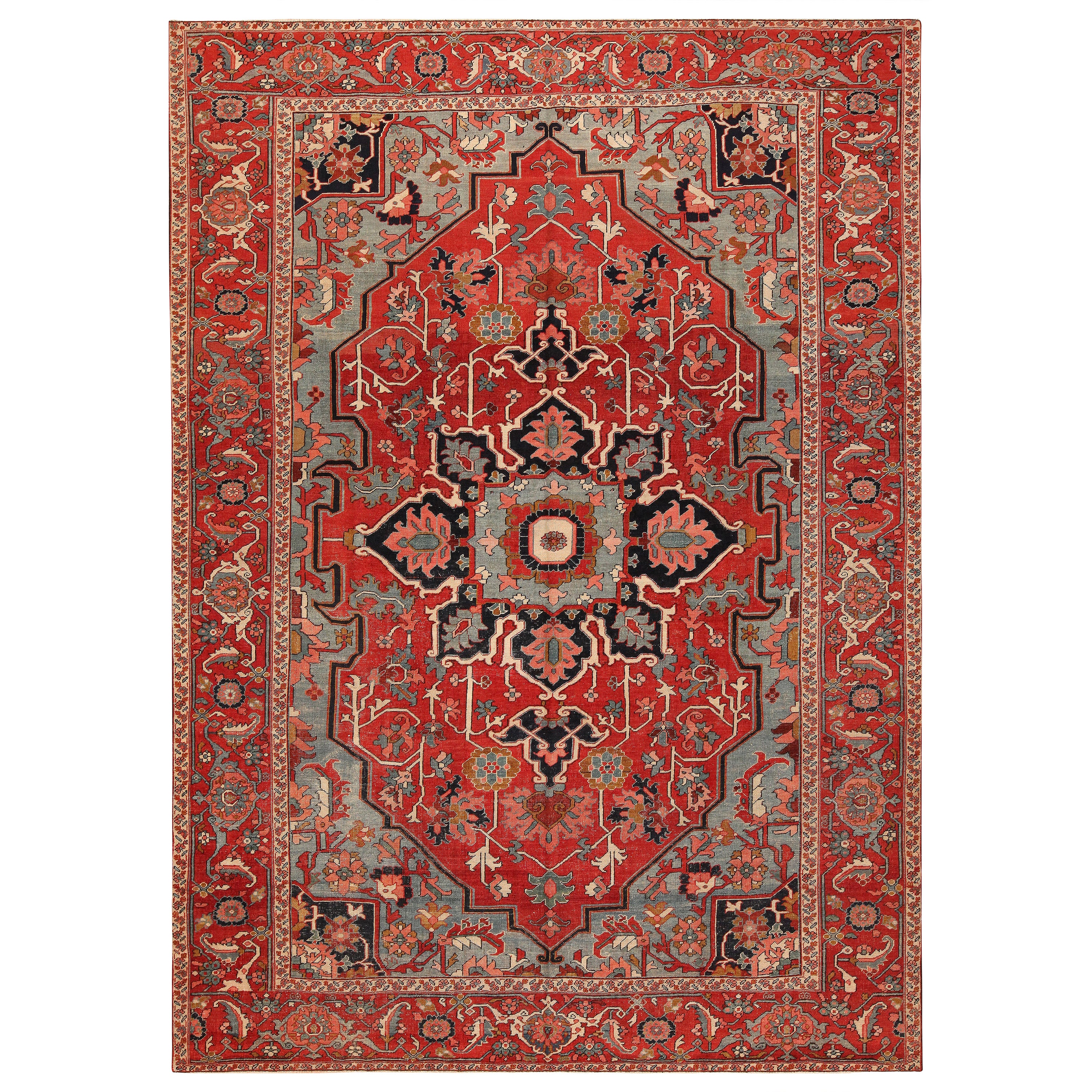 Tappeto antico persiano Serapi. Dimensioni: 8 ft 9 in x 12 ft 2 in