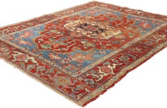 Antique Persian Serapi Rug, Timeless Elegance Meets Modern Style