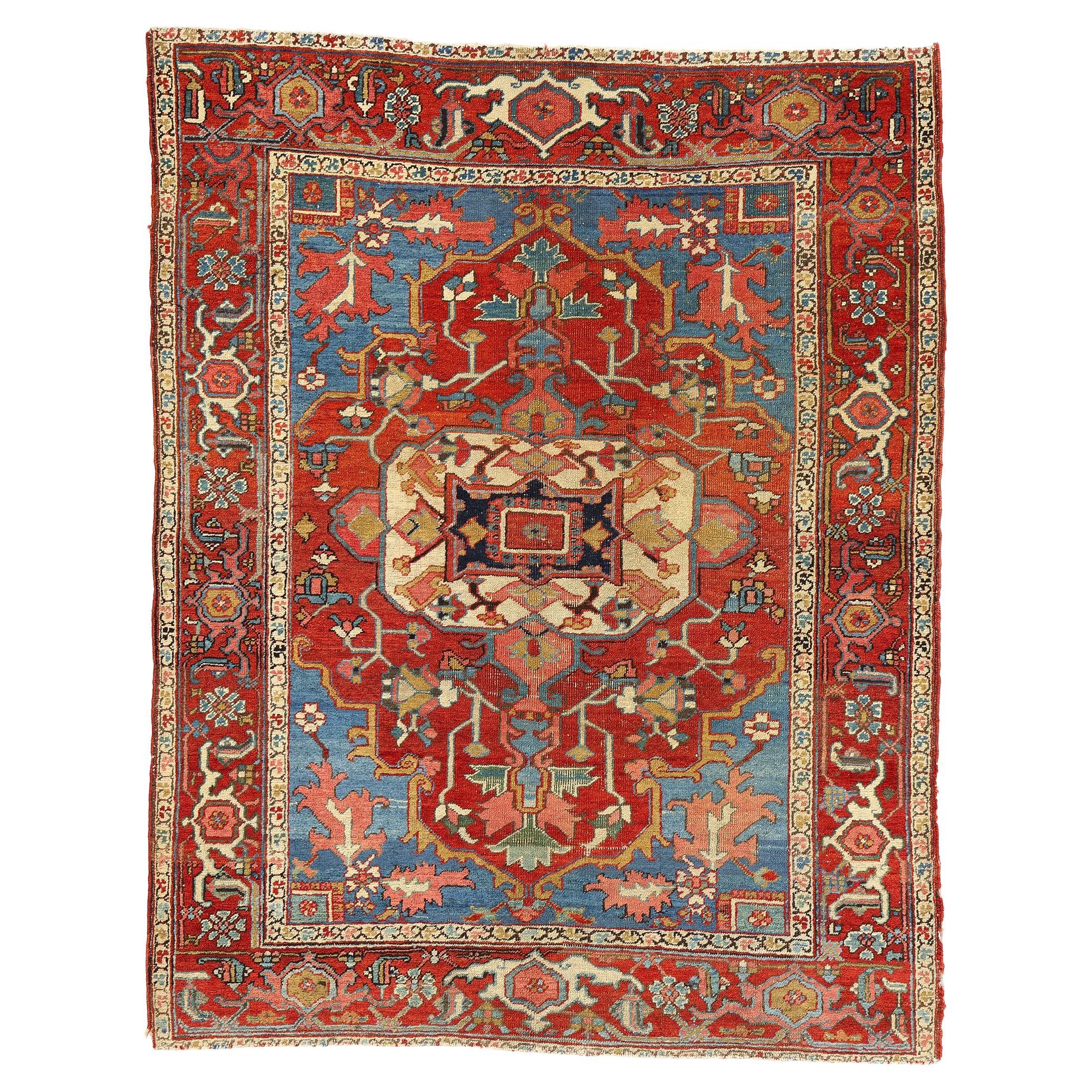 Antique Persian Serapi Rug, Timeless Elegance Meets Modern Style For Sale