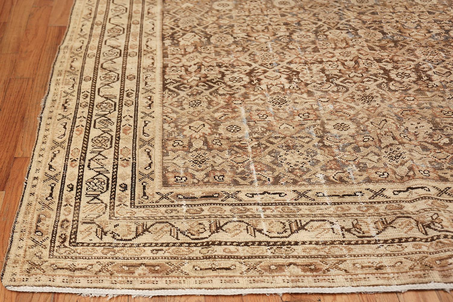 Antique Persian Shabby Chic Malayer Wide Hallway Gallery Rug.  1